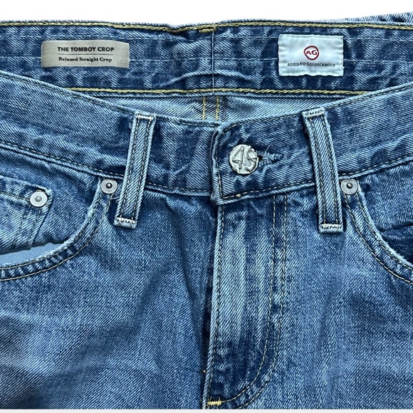 AG Adriano Goldschmied The Tomboy Relaxed Straight Crop Distressed Jeans - Picture 3 of 6
